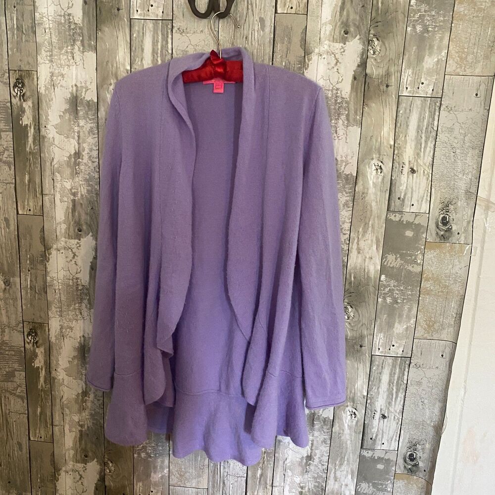 Lilly Pulitzer lavender cashmere cardigan M